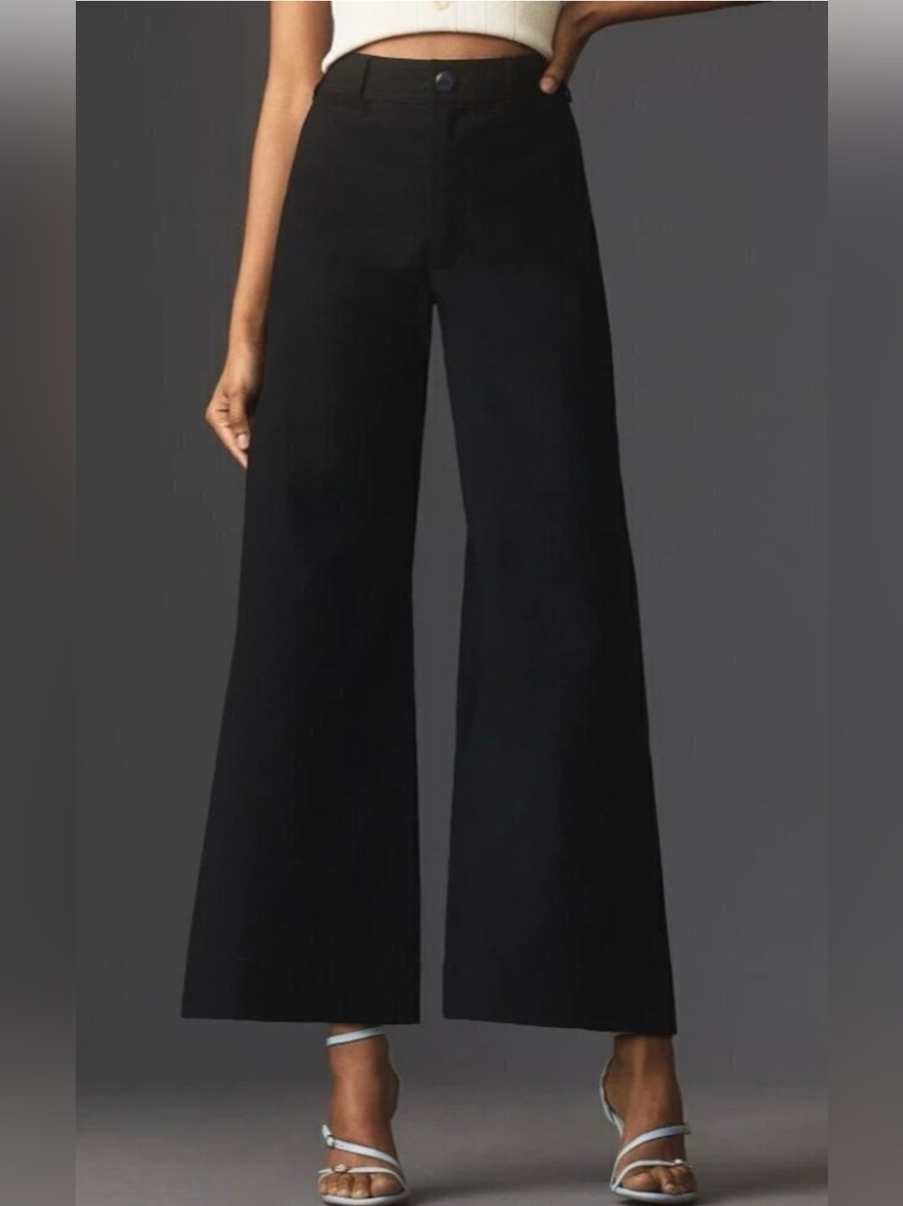 Maeve Anthropologie The Ettie Linen Blend Wide Leg Pants 28T Tall Inseam 30"
